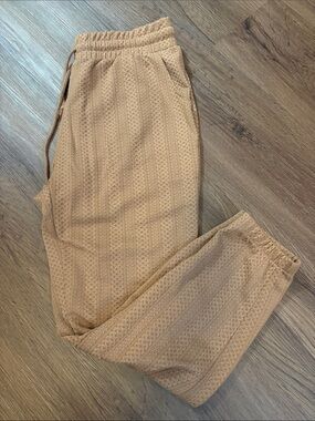 Ebb & Flow Textured Knit Jogger Pants - Camel